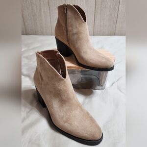 Sonoma Suede Tan Ankle Booties